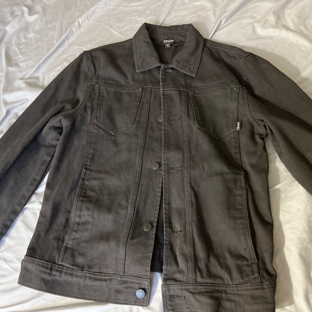 Rip n dip black jean jacket